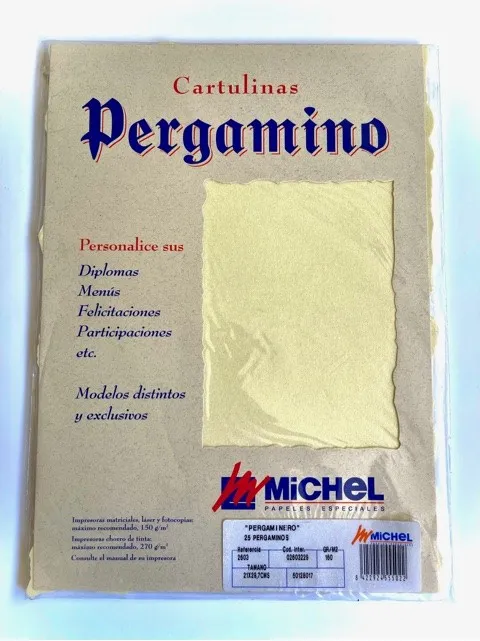 PERGAMINO TROQUELADO A4 PERGAMINERO 25HOJAS