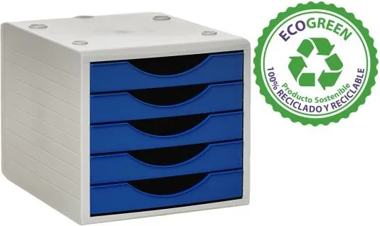 Módulo 5 Cajones Archivotec Azul