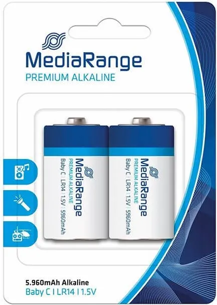 Pilas Mediarange Alcalina C-LR14 Blíster 2UN.