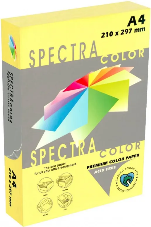 PAPEL A4 SPECTRA AMARILLO 80GR 500H