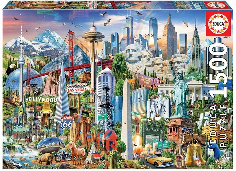 Puzzle 1500 Símbolos de Norte-América