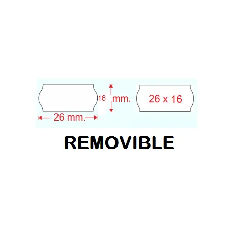 ETIQUETA 26X16 BLANCO REMOVIBLE Open