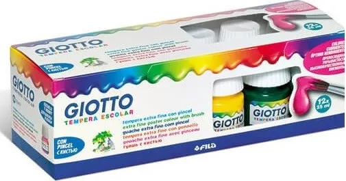 TEMPERA GIOTTO 25ML 12 COLORES