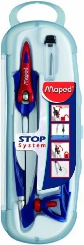 Compás Maped Stop System 3 piezas.