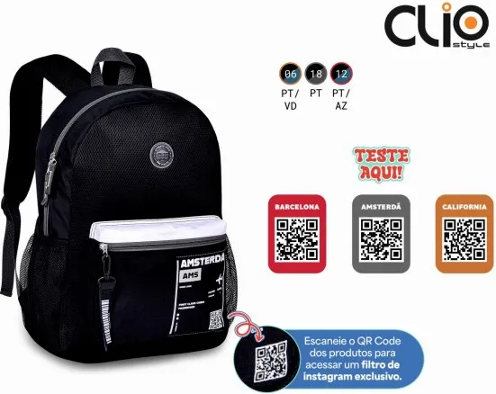 Mochila Clio Aeroport 43X30X13 C/2 Cremalleras