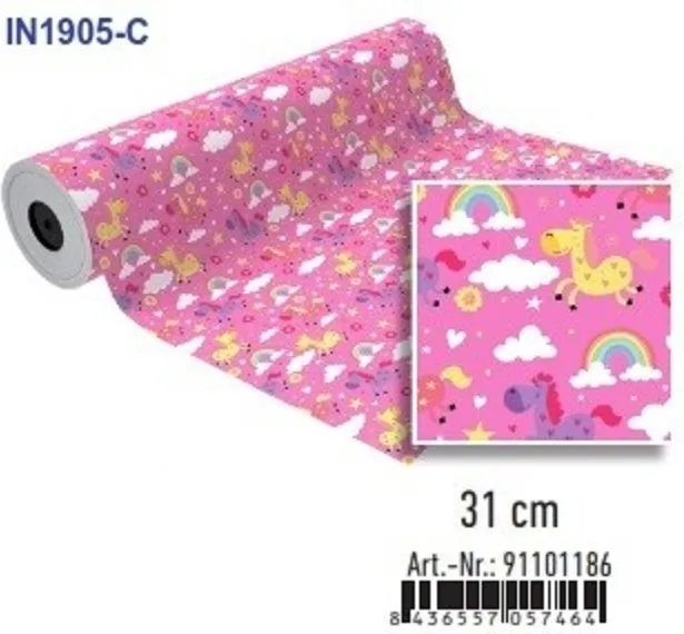 BOBINA PAPEL REGALO 31CMx85M IN1905-C