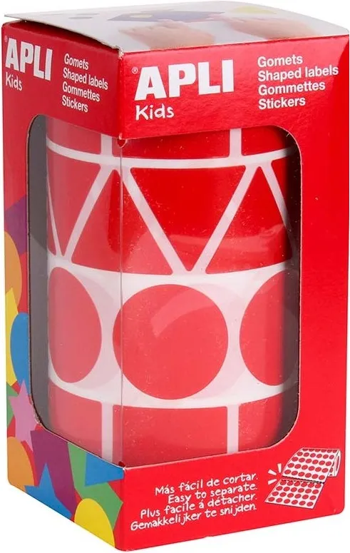 Rollo Gomets Geométricos 27MM Rojo