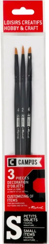 Pinceles Campus Manualidades Blister 3 S