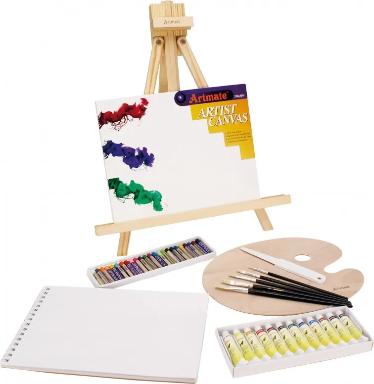 SET PINTURA CAMPUS CON CABALLETE (46 componentes)