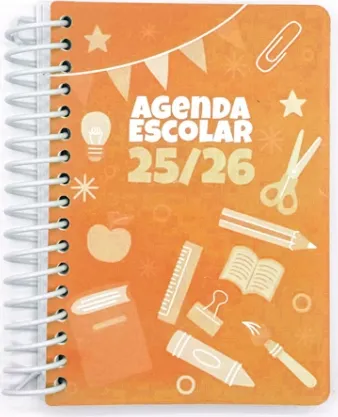 Agenda Escolar  Didex Tapa Plást.naranja A6 1 Dia PAG.25-26