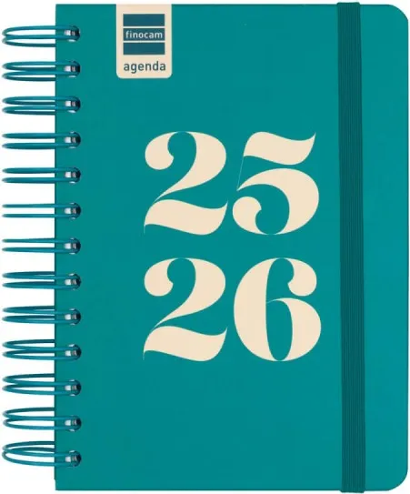 Agenda Finocam Cosmo 1/8 1DP Aqua 25-26