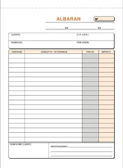 Talonario Albarán Cuarto Duplicado T-120