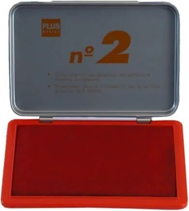Tampón PLUS Office Nº2 Rojo 8X12CM