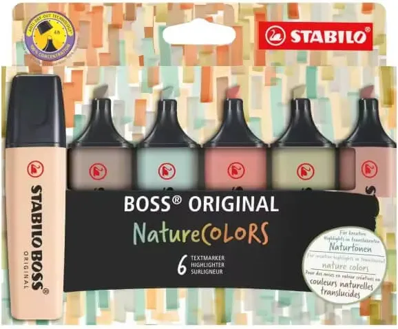 Rotulador STABILO Boss 70 Nature 6 Colores