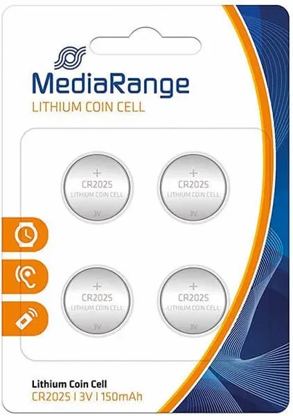 PILAS MEDIARANGE BOTON CR2025 BLISTER 4UND