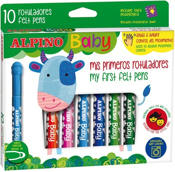 ROTULADORES ALPINO BABY 10 COLORES