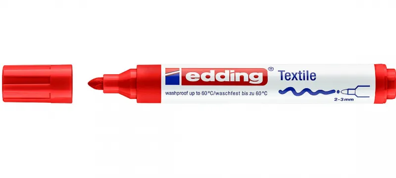 MARCADOR ROPA EDDING 4500 ROJO