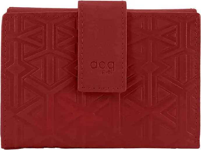 MONEDERO PIEL MINERVA 08 ROJO