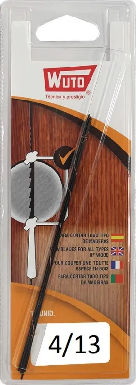 Blister 12 Pelos Segueta Madera 4/13