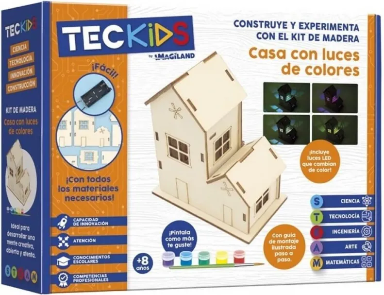 KIT MADERA TECKIDS CASA LUCES DE COLORES