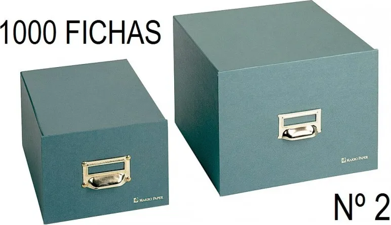 Fichero Cartón Verde Nº 2 1000 Fichas