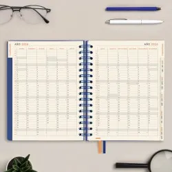 Agenda Finocam 16 Meses Tempus 1/4  Sv Vert.azul 25-26 - imagen 4