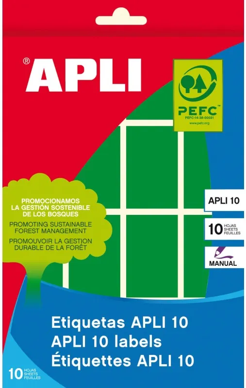 ETIQUETA APLI SOBRE VERDES 34X67