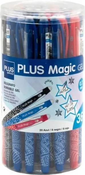 BOLIGRAFO PLUS MAGIC-2 SURTIDO 0,7MM BORRABLE