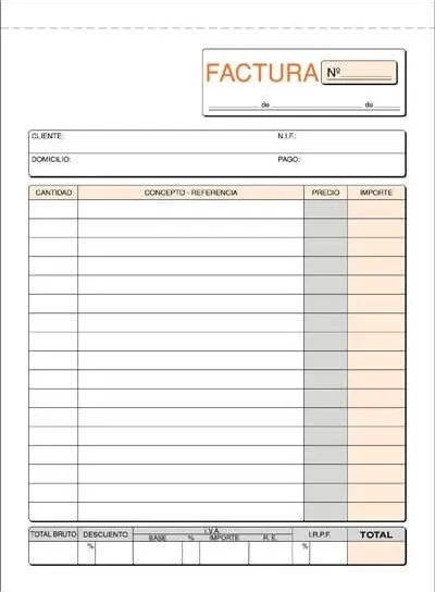 TALONARIO FACTURA CUARTO DUPLICADO T-63