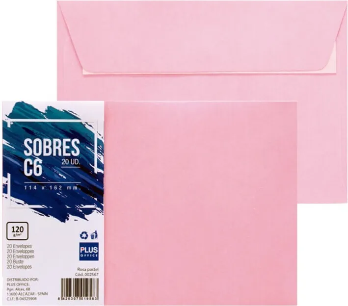 SOBRES 114X162 ROSA PASTEL