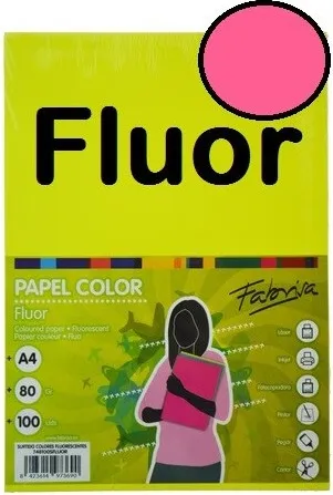 PAPEL A4 FLUOR ROSA 80 GR 500H