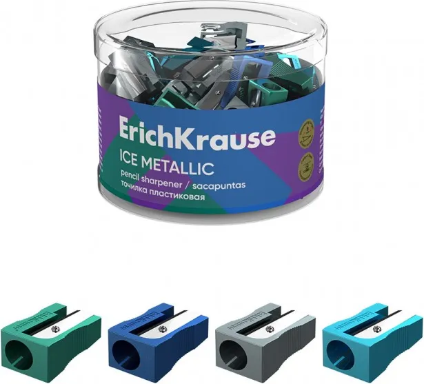 SACAPUNTAS PLASTICO ICE METALLIC  ERICHKRAUSE