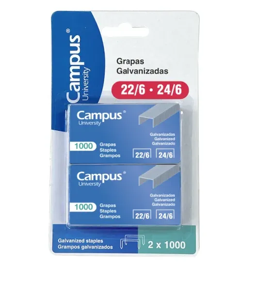 Grapas PLUS 22/6 - 24/6 Blíster 2 Cajas