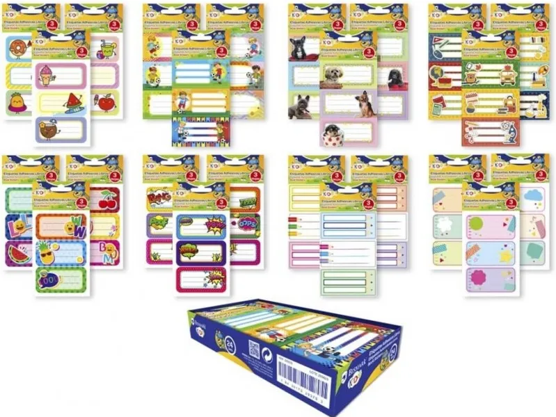 Etiquetas Adhesivas Libros Decorados