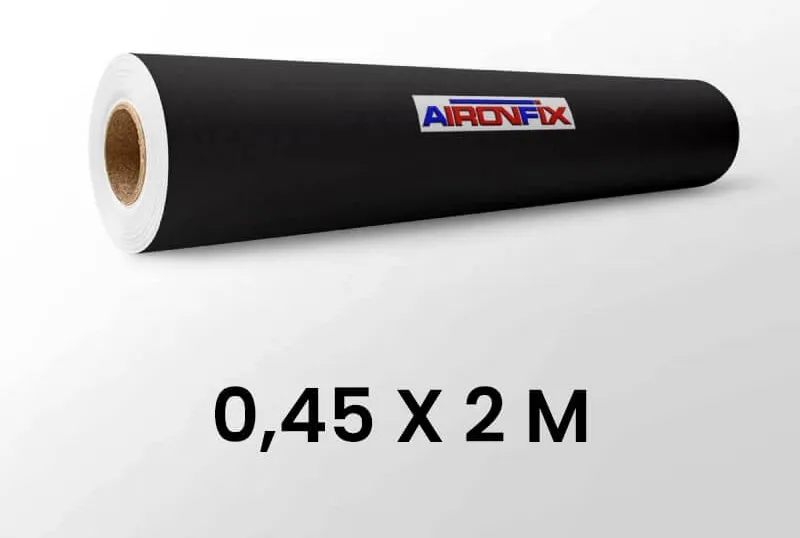 Rollo Aironfix Negro Brillo 0,45X2M
