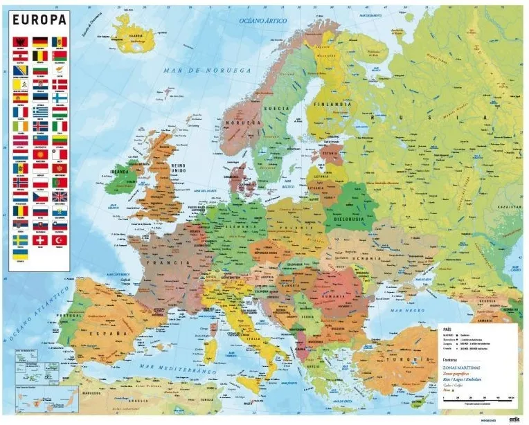 MAPA EUROPA POSTER 40X50CM
