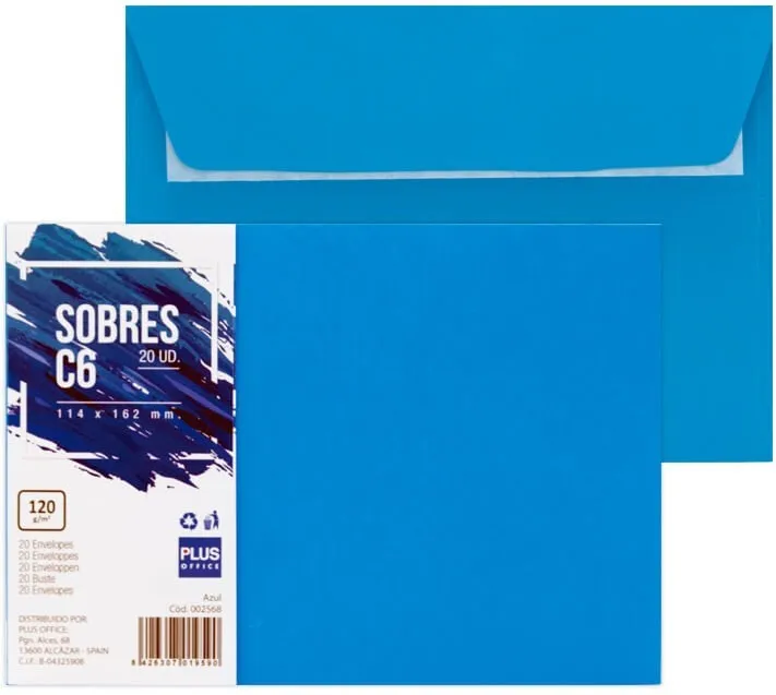 SOBRES 114X162 AZUL