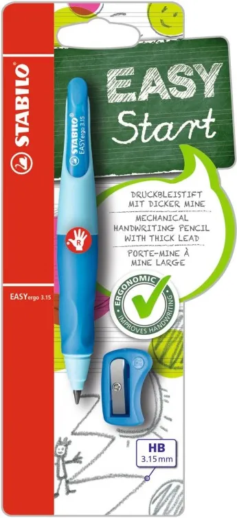 PORTAMINAS STABILO AZUL DIESTROS