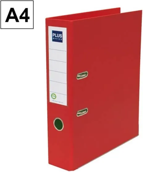 ARCHIVADOR A4 PLUS LOMO 75MM ROJO
