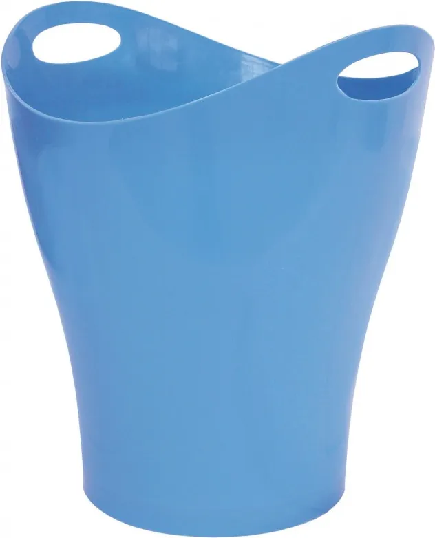 Papelera PLUS Plastico Oval Azul Cie