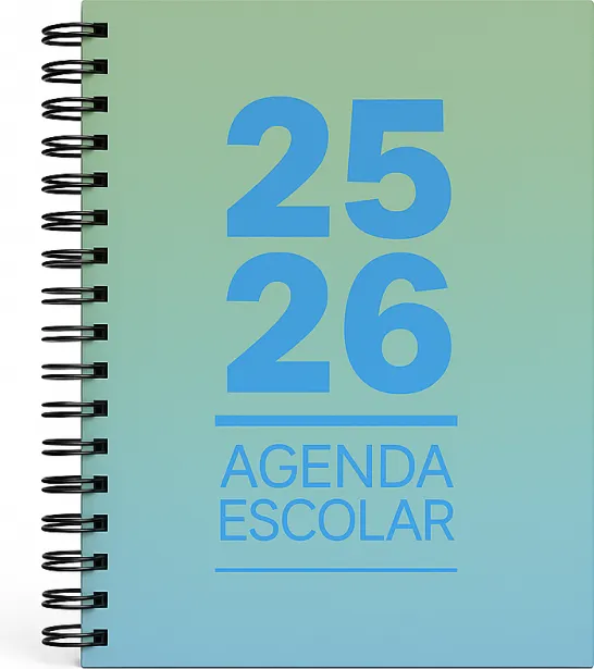 Agenda Escolar Mimbek 25/26 T.polipr. A5 Sv Verde/Azul