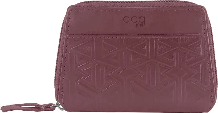 MONEDERO PIEL MINERVA 25 CIRUELA