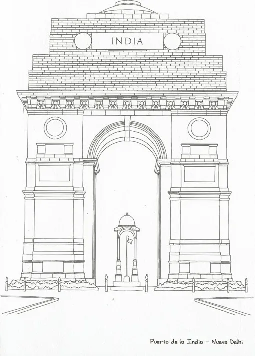 INDIA PARA COLOREAR