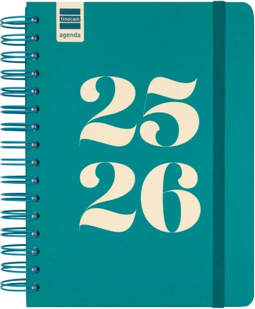 Agenda Finocam Cosmo 1/4 1DP Aqua 25-26