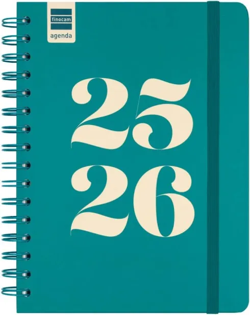 Agenda Finocam Cosmo 1/4 Svh Aqua 25-26