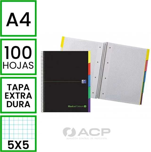 Bloc Oxford A4 100H.5X5 con Separadores