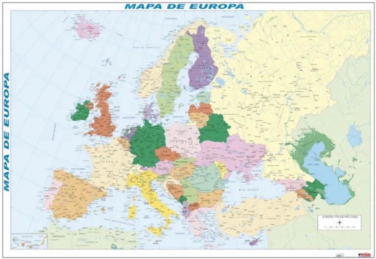 Póster educativo Europa 70X100CM