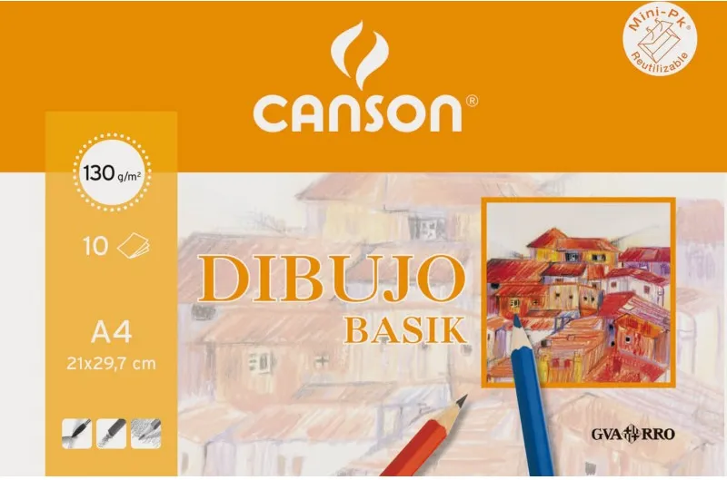 Láminas Dibujo Basik A4 Liso Minipacks