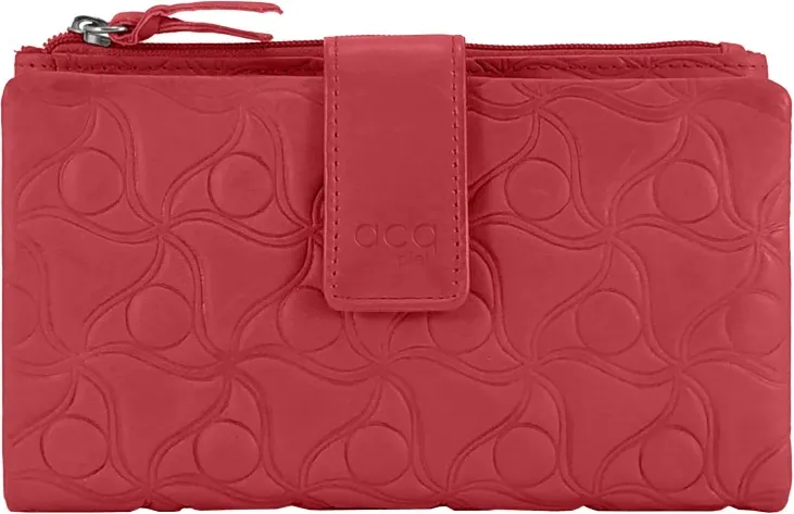 BILLETERO CON MONEDERO PIEL VENUS 45 ROJO