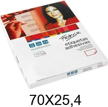 Etiqueta Fabrisa A4 70X25,4